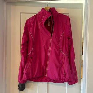 Lulu lemon pink jacket with hood size 10